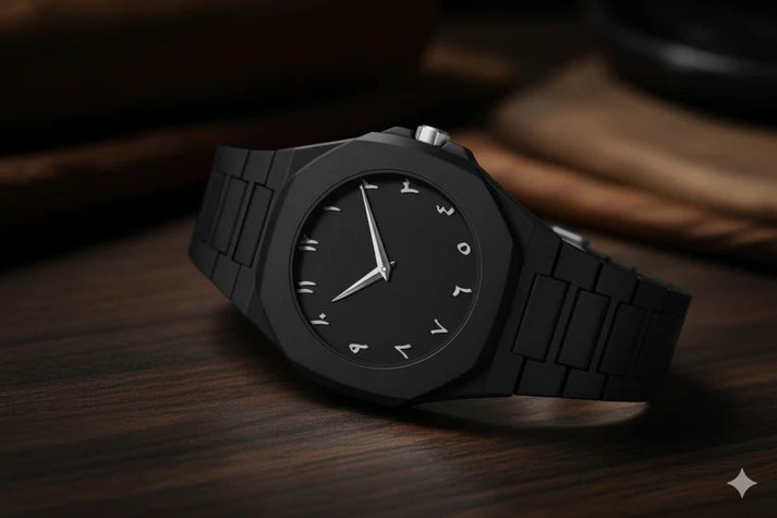 Full Black Arabic Aura Watch