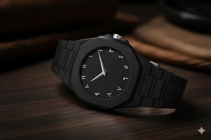 Full Black Arabic Aura Watch